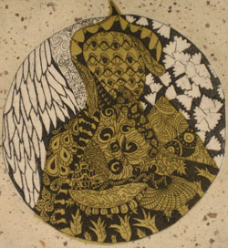 aquatint with chine coll&eacute;