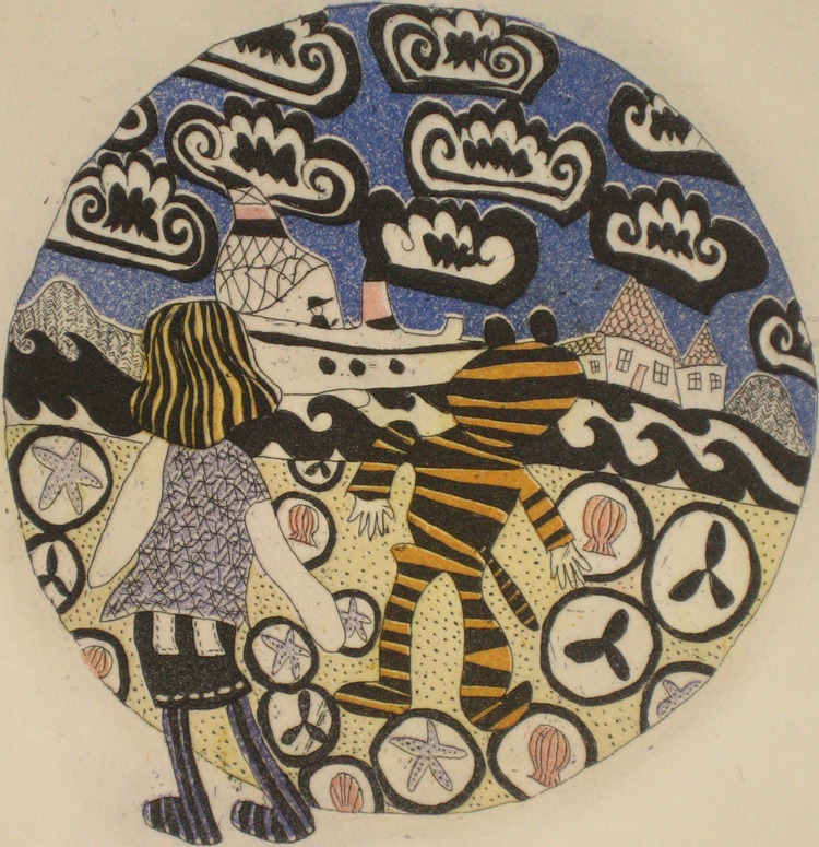 3-color aquatint